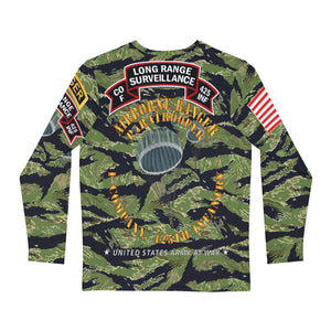 Men's Long Sleeve Shirt (AOP) - F Company, 425th Long Range Surveillance (RANGER) - Military Tiger Stripe Jungle Camouflage Shirt