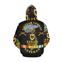 Load image into Gallery viewer, Men&#39;s All Over Print Hoodie (USA Size) (Model H13) - Vietnam Combat Infantry Vet w Vietnamese Ranger Advisor w Parachute
