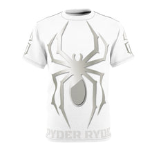 Load image into Gallery viewer, Unisex Cut &amp; Sew Tee (AOP) - Spyder Ryder - Three Wheel Motion - White
