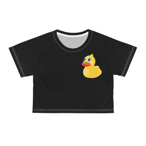 AOP Crop Tee - Yellow Rubber Duck - Oblique Left Front X 300 Crop Top T Shirt