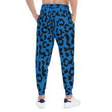 Load image into Gallery viewer, Athletic Joggers (AOP) - Leopard Camouflage - Blue-Black
