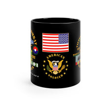 Load image into Gallery viewer, 11oz Black Mug - Army - 9th Infantry Division - Vietnam Veteran - Mobile Riverine
