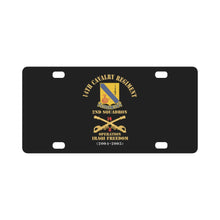 Load image into Gallery viewer, Army - 14th Cavalry Regiment w Cav Br - 2nd Squadron - Operation Iraqi Freedom - 2004 - 2005 - Red T Classic License Plate
