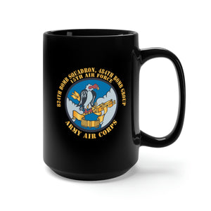 Black Mug 15oz - AAC - 824th Bomb Squadron, 484th Bomb Group - 15th AAF X 300