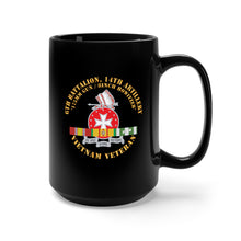 Load image into Gallery viewer, Black Mug 15oz - 6th Battalion, 14th Artillery Regiment - DUI - VN SVC BAR - Top X 300
