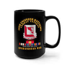 Load image into Gallery viewer, Black Mug 15oz - Army - 19th Engineer Battalion - Afghanistan War w SVC
