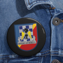 Load image into Gallery viewer, Custom Pin Buttons - 82nd Combat Aviation Brigade - 82nd Airborne Division Flash w DUI
