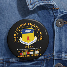 Load image into Gallery viewer, Custom Pin Buttons - USAF - 36th Tactical Fighter Wing - Bitberg AB - Cold War Vet
