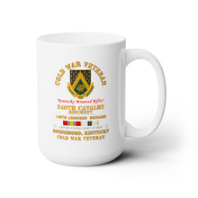 Load image into Gallery viewer, White Ceramic Mug 15oz - Army - Cold War Vet -  240th Cavalry Regiment - Owensboro, Kentucky w COLD SVC
