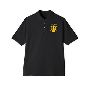 Men's Piqué Polo - PSYOPS w Branch Insignia - 15th Battalion Numeral - Line