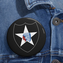 Load image into Gallery viewer, Custom Pin Buttons - SSI - 2nd Infantry Division wo Txt X 300
