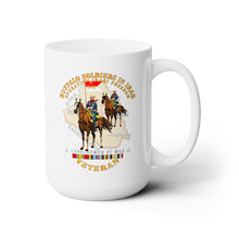 Load image into Gallery viewer, White Ceramic Mug 15oz - Army - Buffalo Soldiers in Iraq - OIF - Cavalrymen at War  w IRAQ SVC
