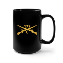 Load image into Gallery viewer, Black Mug 15oz - Charlie Company, 1st Battalion, 179th Infantry Regiment - Inf Branch wo Txt X 300
