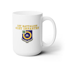 Load image into Gallery viewer, White Mug 15oz -Army - 1st Bn 41st  Infantry - DUI X 300 - Hat
