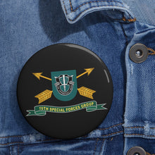 Load image into Gallery viewer, Custom Pin Buttons - 19th Special Forces Group - Flash w Br - Ribbon X 300
