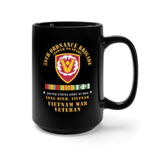 Load image into Gallery viewer, Black Mug 15oz - 59th Ordnance Brigade - SSI - Long Binh, Vietnam Vet - VN SVC X 300
