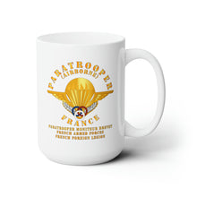 Load image into Gallery viewer, White Ceramic Mug 15oz - France - Airborne - Paratrooper Moniteur Brevet
