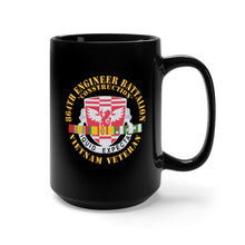 Load image into Gallery viewer, Black Mug 15oz - 864th Engineer Battalion with Vietnam Service Ribbon X 300
