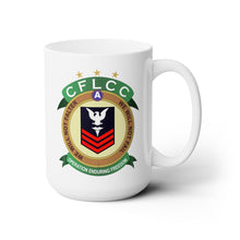 Load image into Gallery viewer, White Ceramic Mug 15oz - Navy - Operation Enduring Freedom wo DS - w HM1
