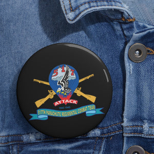 Custom Pin Buttons - 517th Parachute Regimental Combat Team - PP w Br - Ribbon X 300