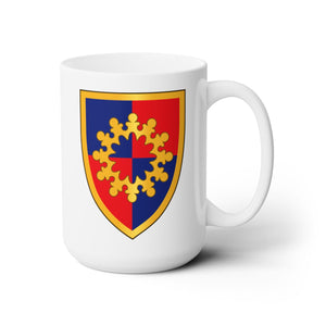 White Ceramic Mug 15oz - Army  - 149th Armor Brigade - SSI  wo Txt X 300