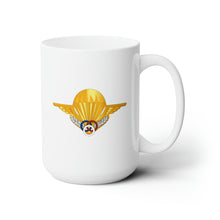 Load image into Gallery viewer, White Ceramic Mug 15oz - France - Airborne - Paratrooper Moniteur Brevet wo Txt
