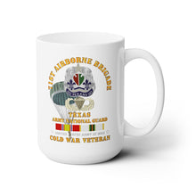 Load image into Gallery viewer, White Mug 15oz -  Army - 1st Airborne Brigade - TXARNG - Cold War Veteran w COLD SVC  X 300
