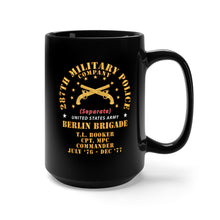 Load image into Gallery viewer, Black Mug 15oz - 287th Military Police Company - Berlin Brigade - TL Booker X 300
