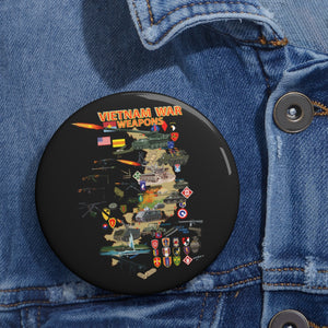 Custom Pin Buttons - Map - Vietnam Units -with Wpns - Equipment