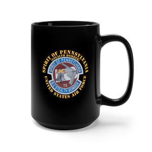 Black Mug 15oz - USAF - B2 - Spirit of Pennsylvania Stealth Bomber X 300