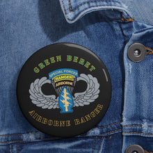 Load image into Gallery viewer, Custom Pin Buttons - SOF - Airborne Ranger - Green Beret X 300
