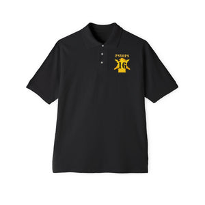 Men's Piqué Polo - PSYOPS w Branch Insignia - 16th Battalion Numeral - Line