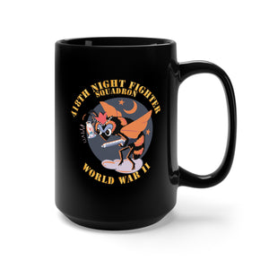 Black Mug 15oz - AAC - 418th Night Fighter Squadron - WWII X 300