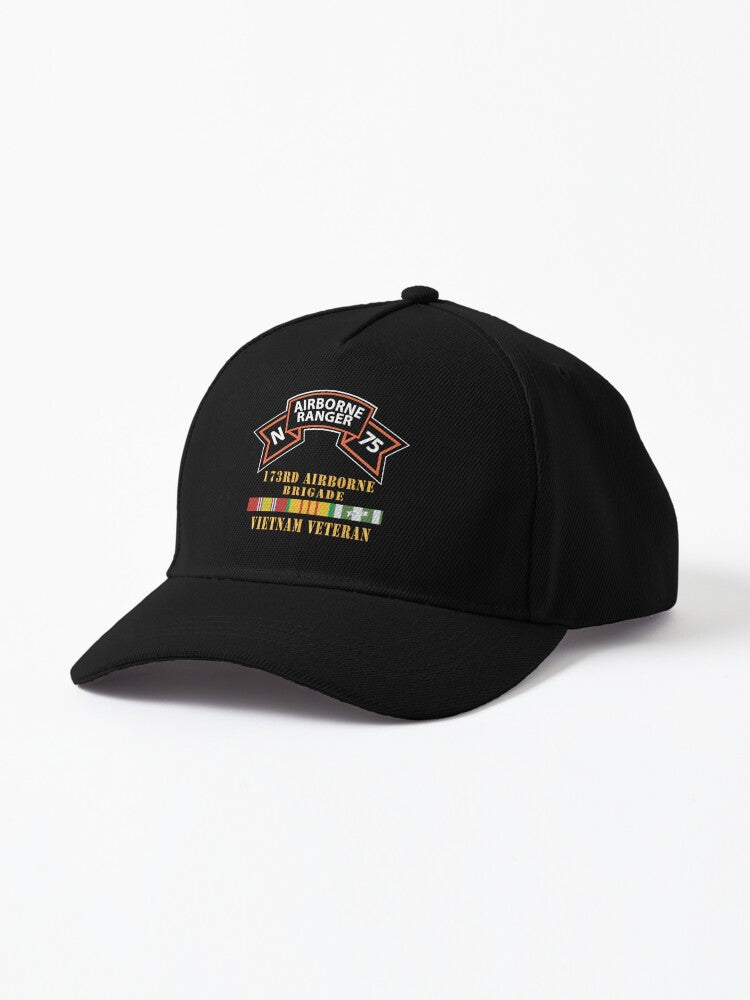 Baseball Cap - SOF - N Company Scroll - 173rd Airborne Brigade - Vietnam Veteran w VN SVC X 300 - Film to Garment (FTG)