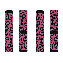 Load image into Gallery viewer, Sublimation Socks - Leopard Camouflage - Pink - Purple
