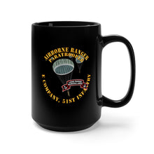 Load image into Gallery viewer, Black Mug 15oz - Airborne Ranger - E Company- 51st Infantry (Ranger)
