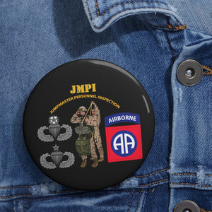 Custom Pin Buttons - JMPI - 82nd Airborne Div V1