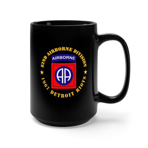 Black Mug 15oz - 82nd Airborne Division - 1967 Detroit Riots