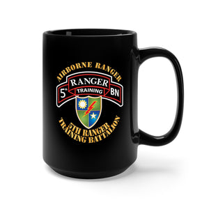 Black Mug 15oz - SOF - 5th Ranger Training Battalion - Airborne Ranger X 300