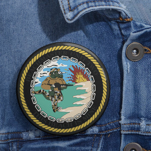 Custom Pin Buttons - Navy - Beachmaster Unit Two (BMU-2) wo Txt X 300