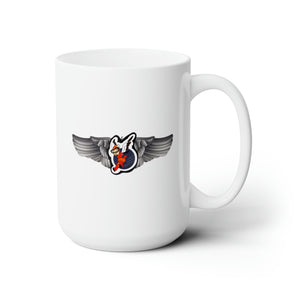 White Ceramic Mug 15oz - AAC - WASP Wing w Finella wo Txt