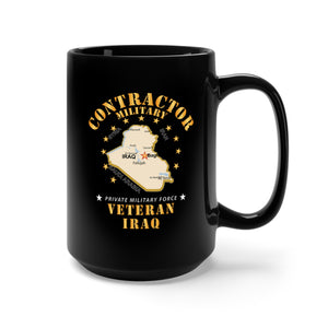 Black Mug 15oz - GOVT - Military Contractor - Veteran - Iraq X 300