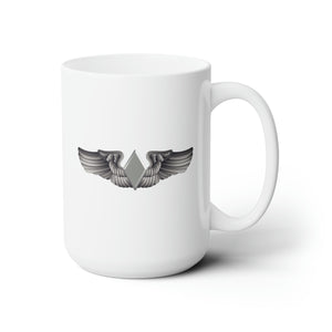 White Ceramic Mug 15oz - AAC - WASP Wing wo Txt