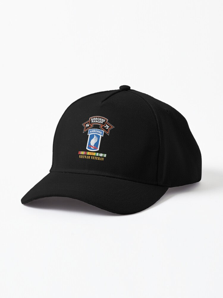 Baseball Cap - SOF - N Company Scroll - 173rd Airborne Bde - Vietnam Veteran w VN SVC X 300 - Film to Garment (FTG)