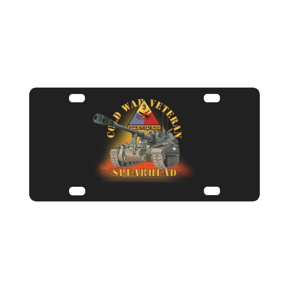 3rd Armored Division - Spearhead w M109 Howitzer - Fire X 300 Classic License Plate