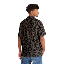 Load image into Gallery viewer, Men&#39;s Hawaiian Shirt (AOP) - Leopard Camouflage - Battleship Color
