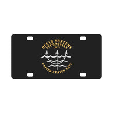 Load image into Gallery viewer, Navy - Rate - Ocean Systems Technician X 300 Classic License Plate
