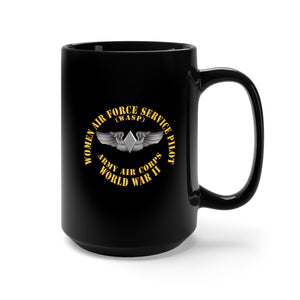 Black Mug 15oz -  WASP Wing (Women Air Force Service Pilot)