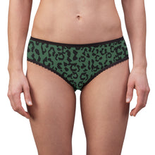 Load image into Gallery viewer, Women&#39;s Briefs - Leopard Camouflage - Green-Black
