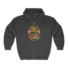 Load image into Gallery viewer, Unisex Heavy Blend™ Full Zip Hooded Sweatshirt - Vietnam Combat Veteran - 617th Engineer Company - Panel Bridge, 18th Engineer Brigade w VN SVC X 300
